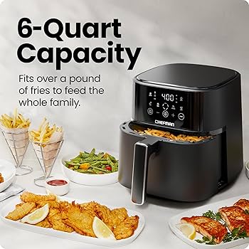 Amazon.com: Chefman Air Fryer – 6 QT Compact Airfryer for